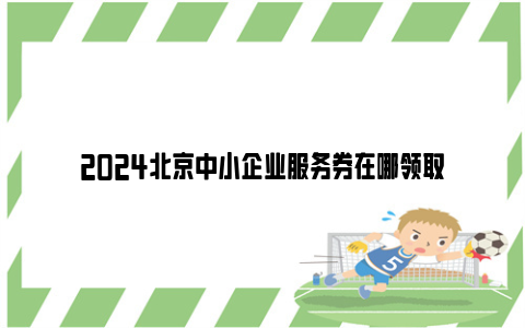 2024北京中小企业服务券在哪领取