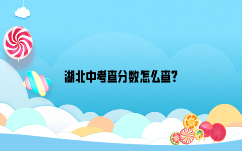 湖北中考查分数怎么查?