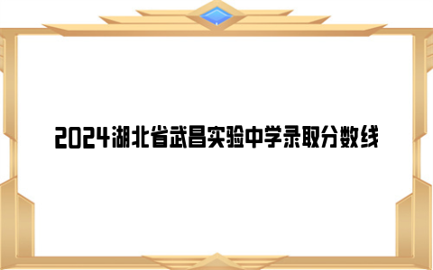 2024湖北省武昌实验中学录取分数线